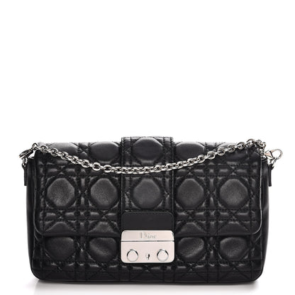 Christian Dior Lambskin Cannage New Lock Pouch Black 1 of 9