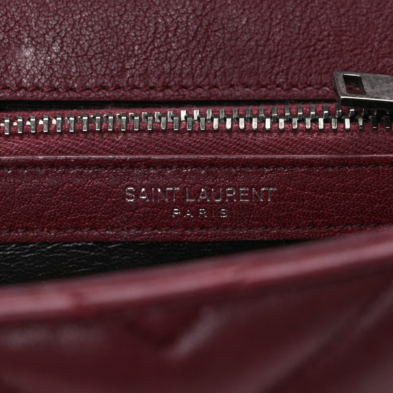 Saint Laurent Sheepskin Matelasse Chevron Monogram Medium College Bag Rouge Legion 6 of 12