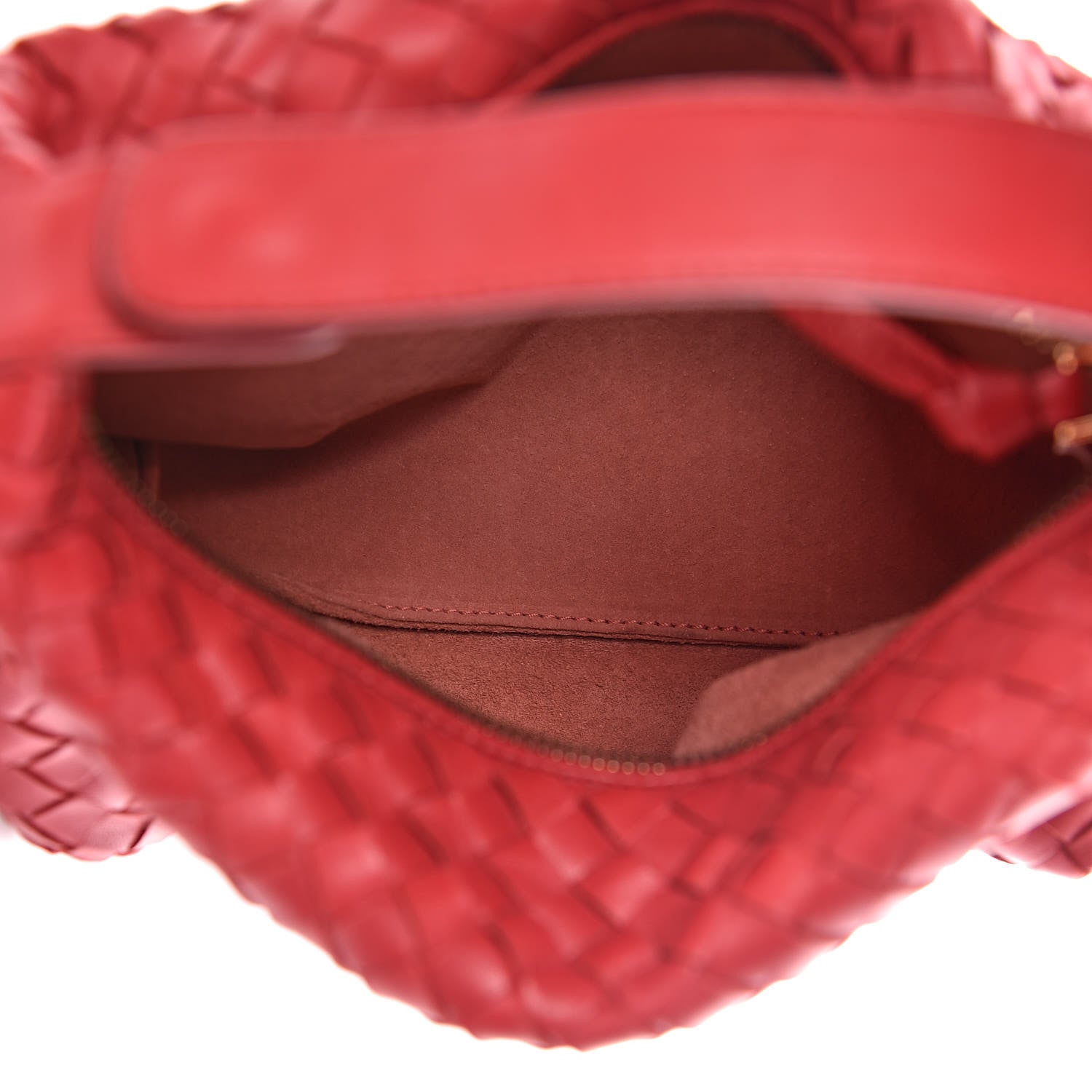 Bottega Veneta Nappa Intrecciato Large Cosmetic Case Carmino 6 of 10