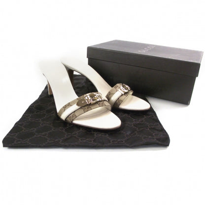 Gucci Monogram Buckle Heels Ivory 40 4 of 8