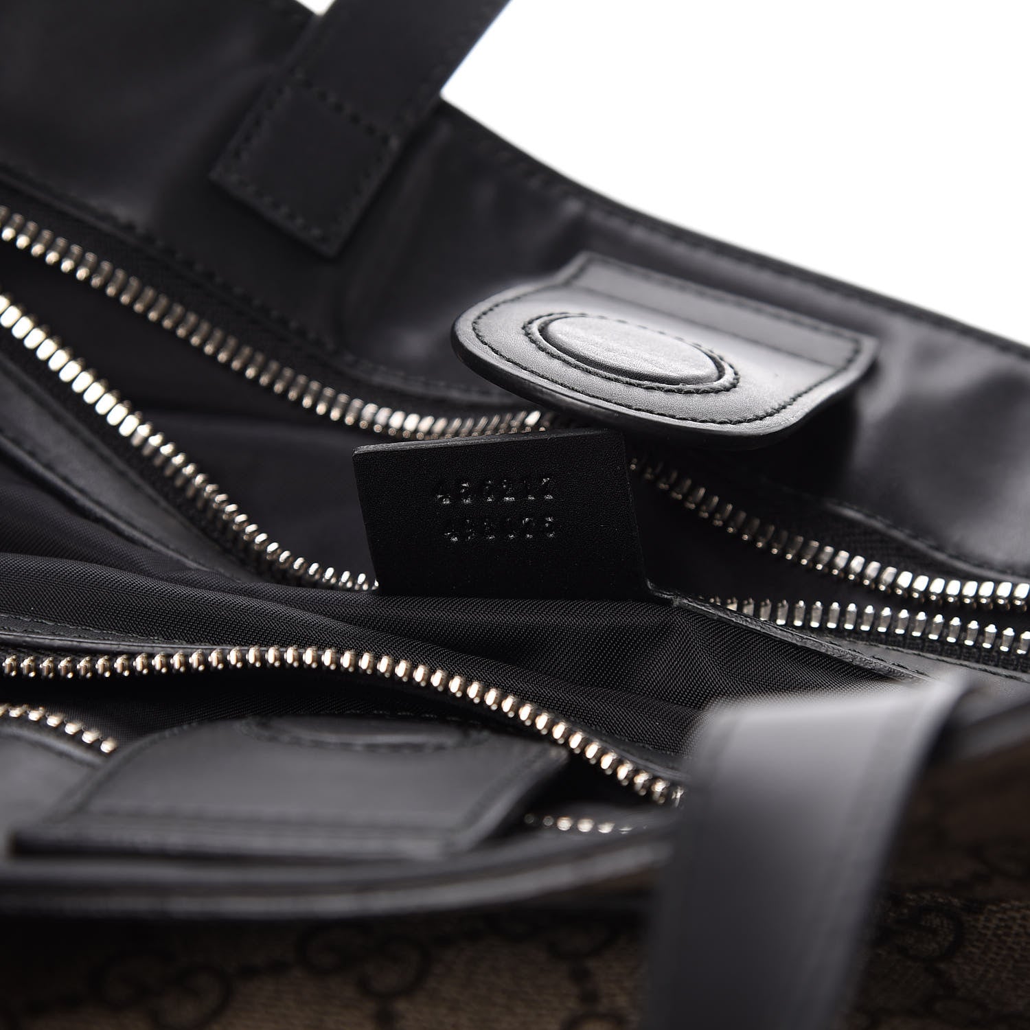 Gucci Soft GG Supreme Monogram Web Vertical Tote Black 9 of 10