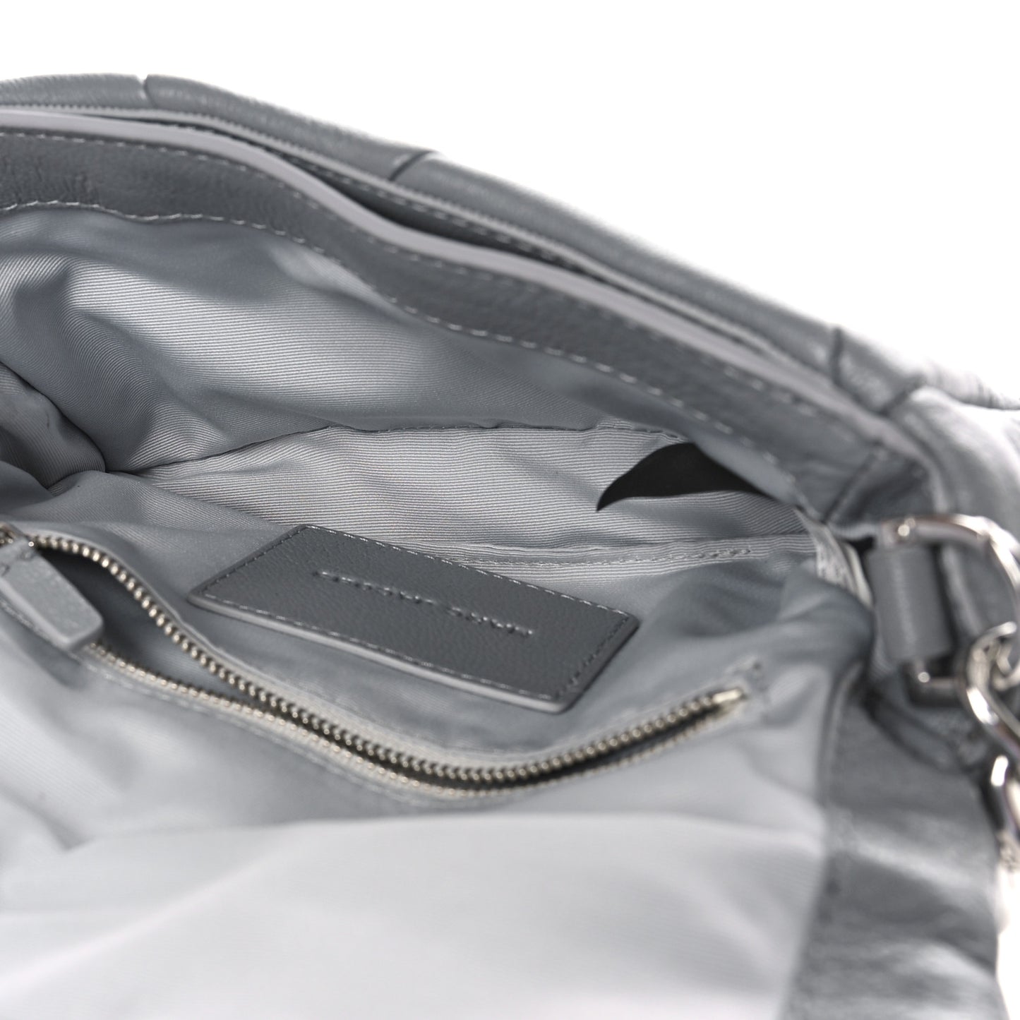 Goatskin Quilted J The Puffy Diamond Shoulder Bag Wolf Grey