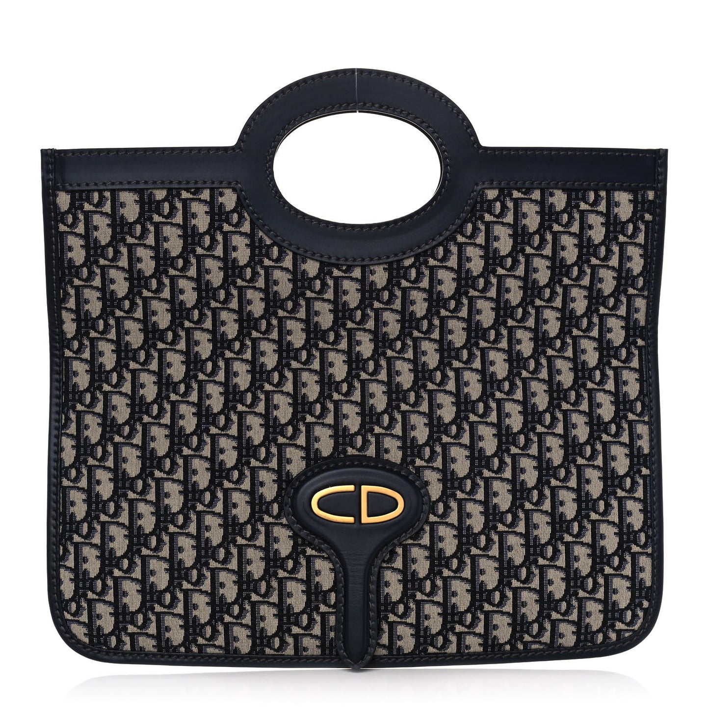 Oblique Fold Over Clutch Blue