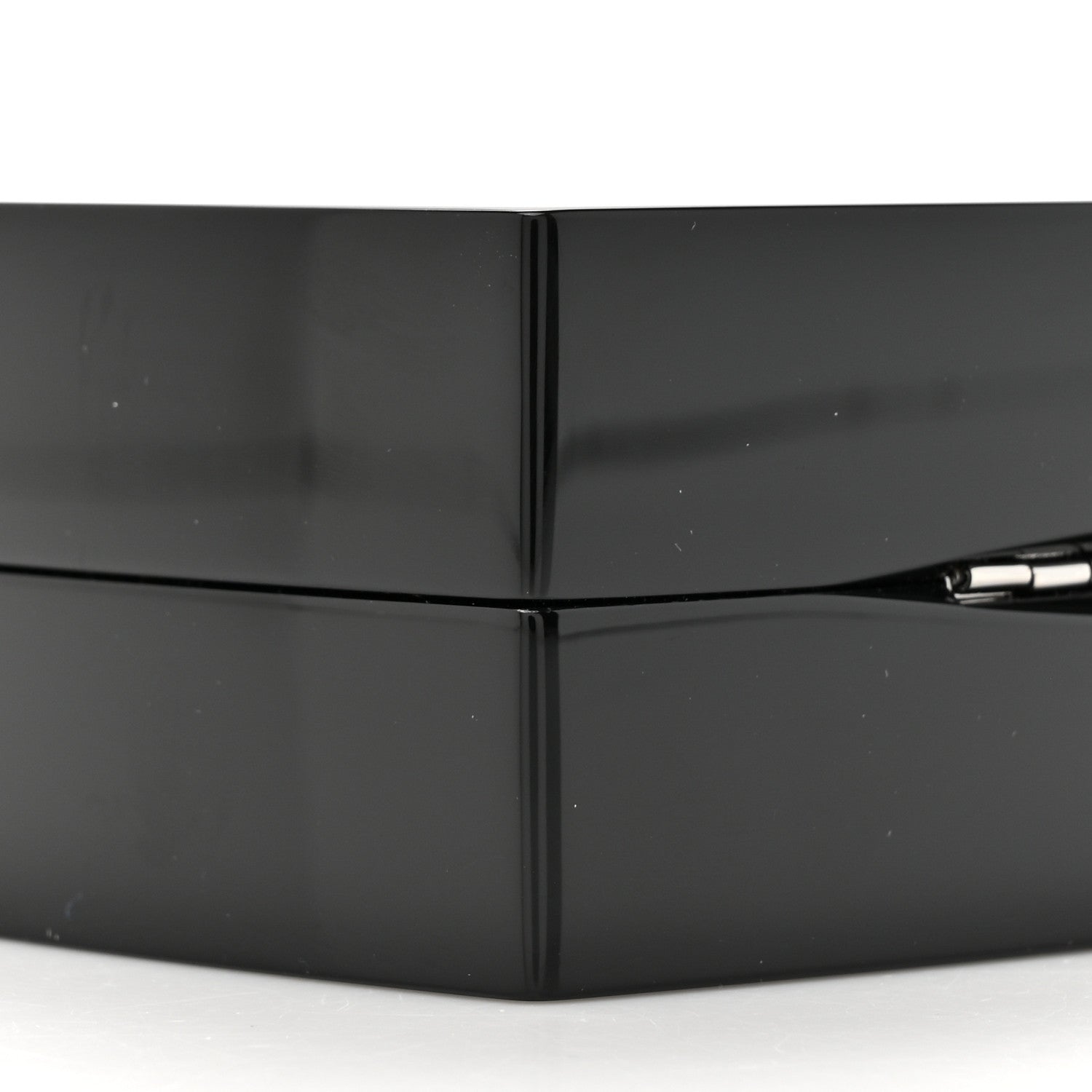 Chanel Plexiglass Compact Box Clutch Black 10 of 11