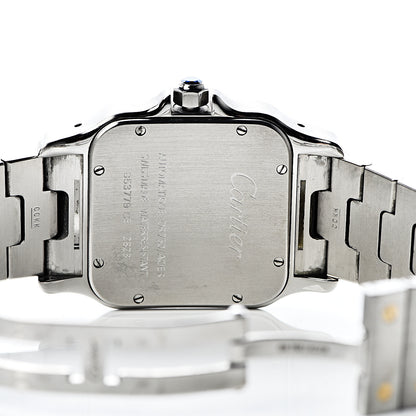 Cartier Stainless Steel 18K Yellow Gold 32mm Santos De Galbee Automatic Watch 4 of 7