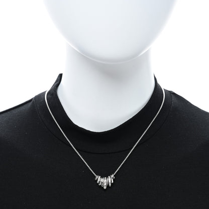 David Yurman Sterling Silver Diamond Stax Rondelle Pendant Necklace 3 of 4