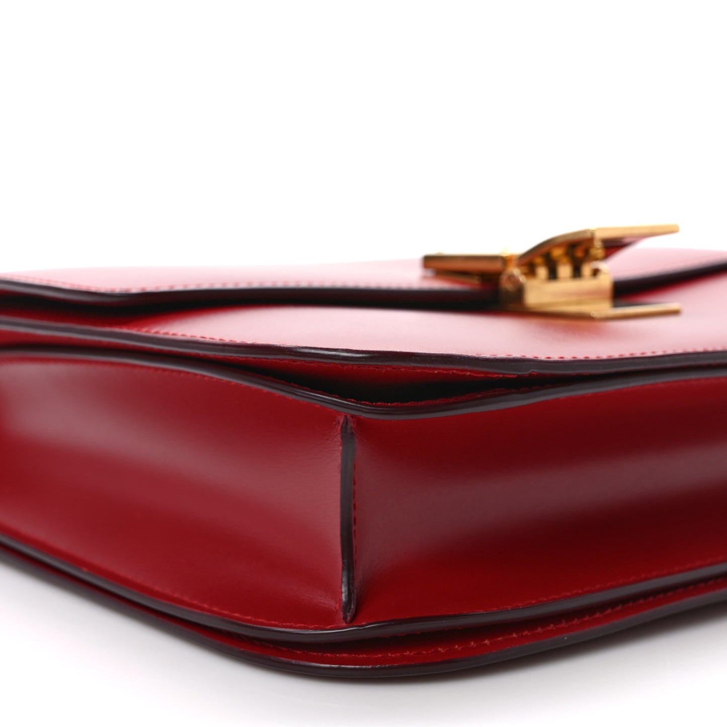 Box Calfskin Medium Classic Box Flap Bag Red