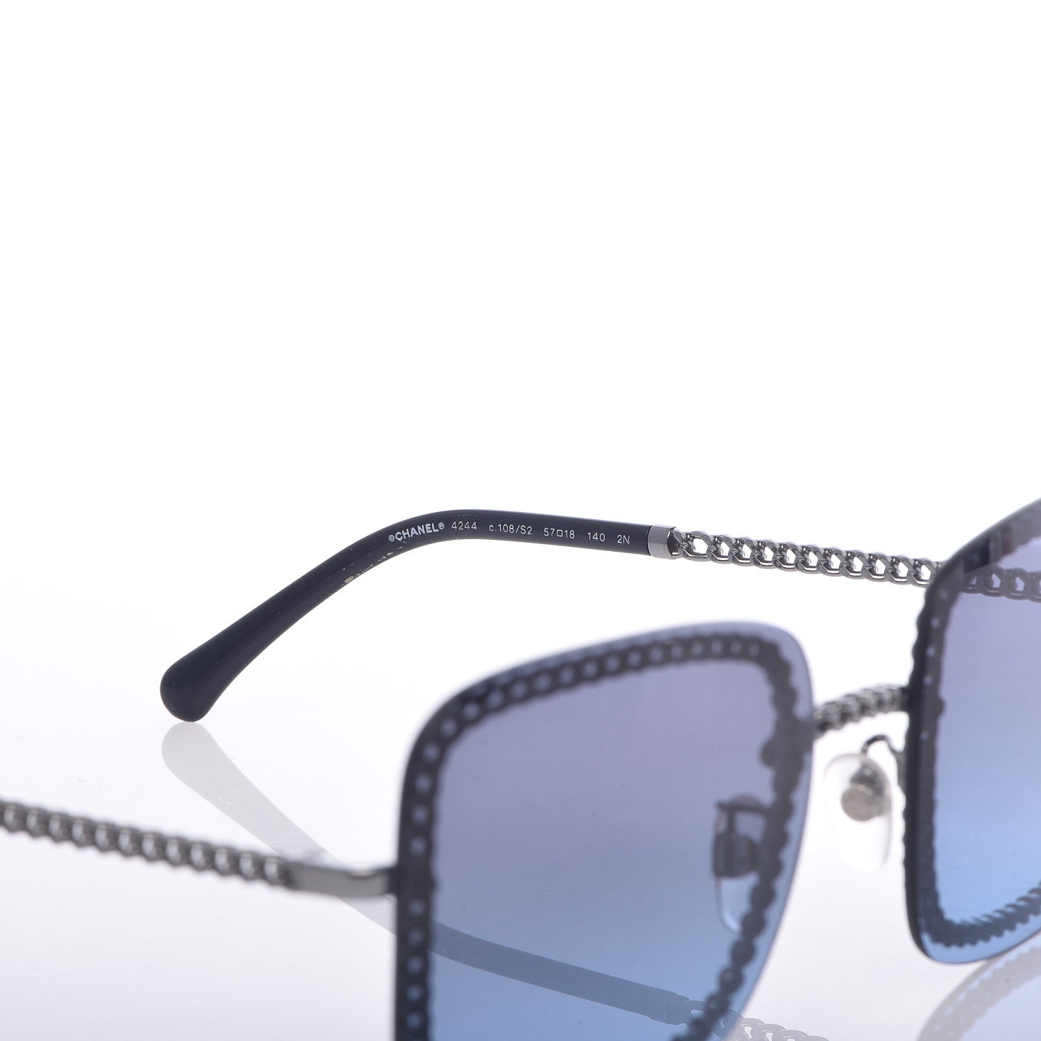 Chanel Chain Square Sunglasses 4244 Blue 5 of 8
