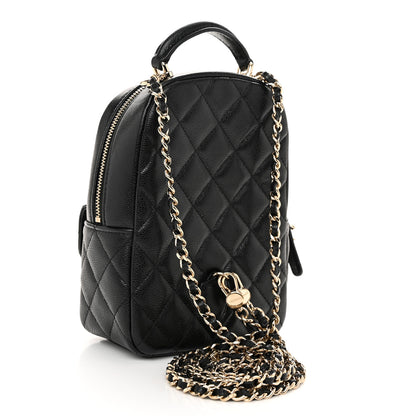 Chanel Caviar Quilted CC Mini Classic Backpack Black 2 of 10