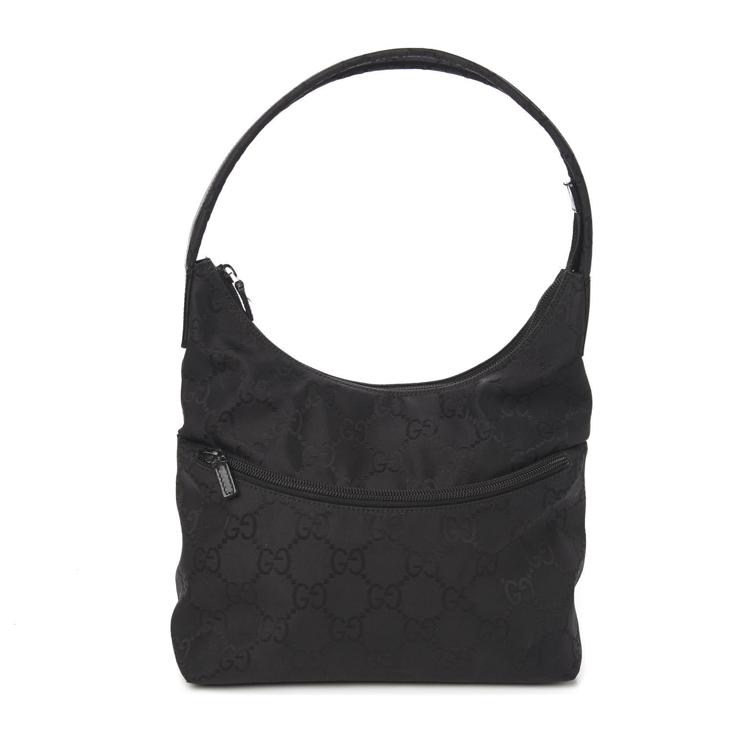 Gucci Nylon Monogram Small Hobo Black 1 of 9
