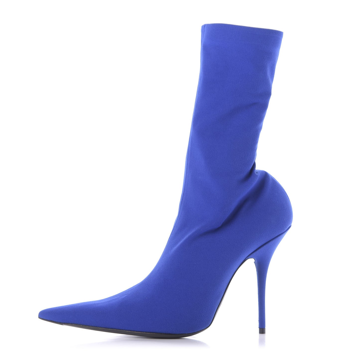 Jersey Crepe Pointed Toe Knife Booties 40 Bleu Sapphir