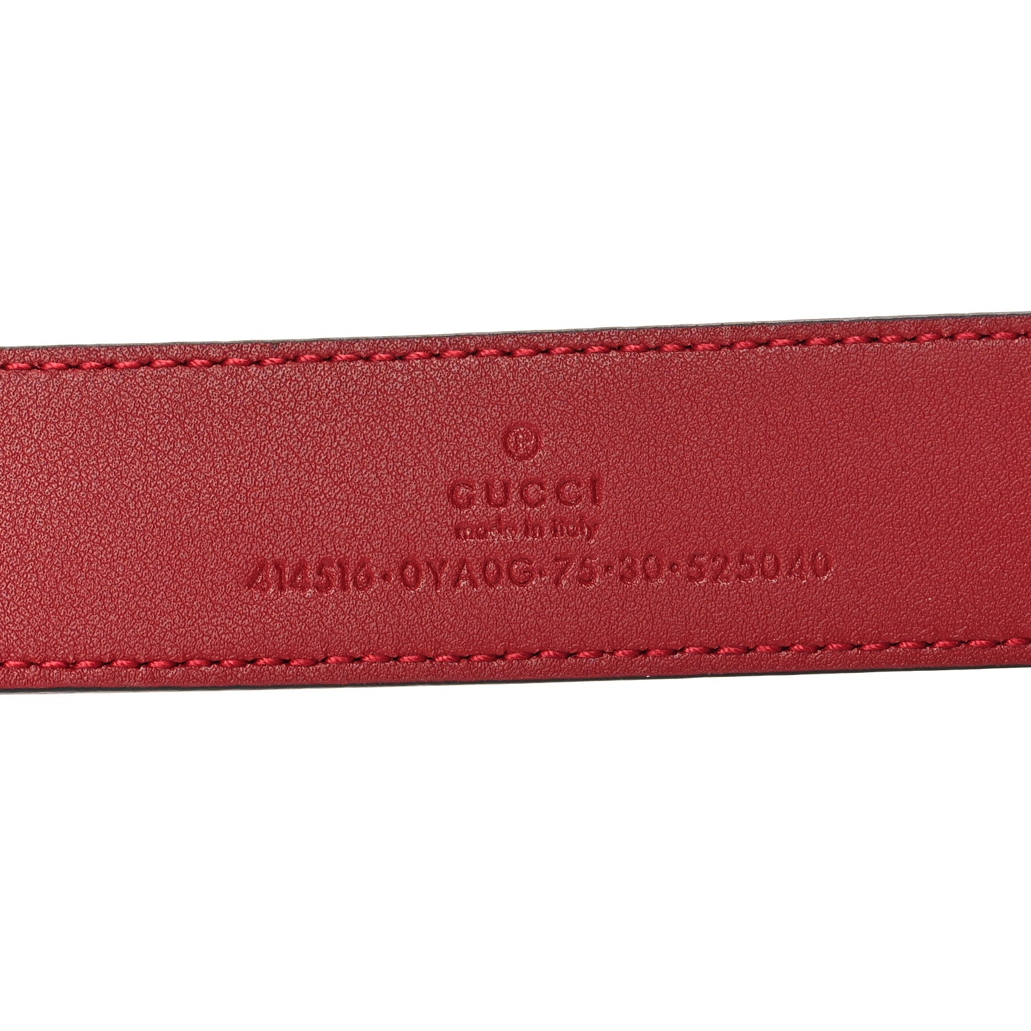 Gucci Plutone Calfskin Double G 30mm Belt 75 30 Rosso 5 of 5