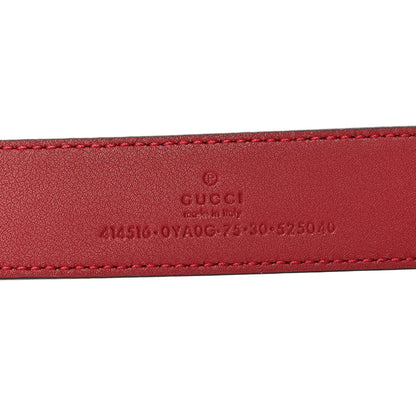 Gucci Plutone Calfskin Double G 30mm Belt 75 30 Rosso 5 of 5