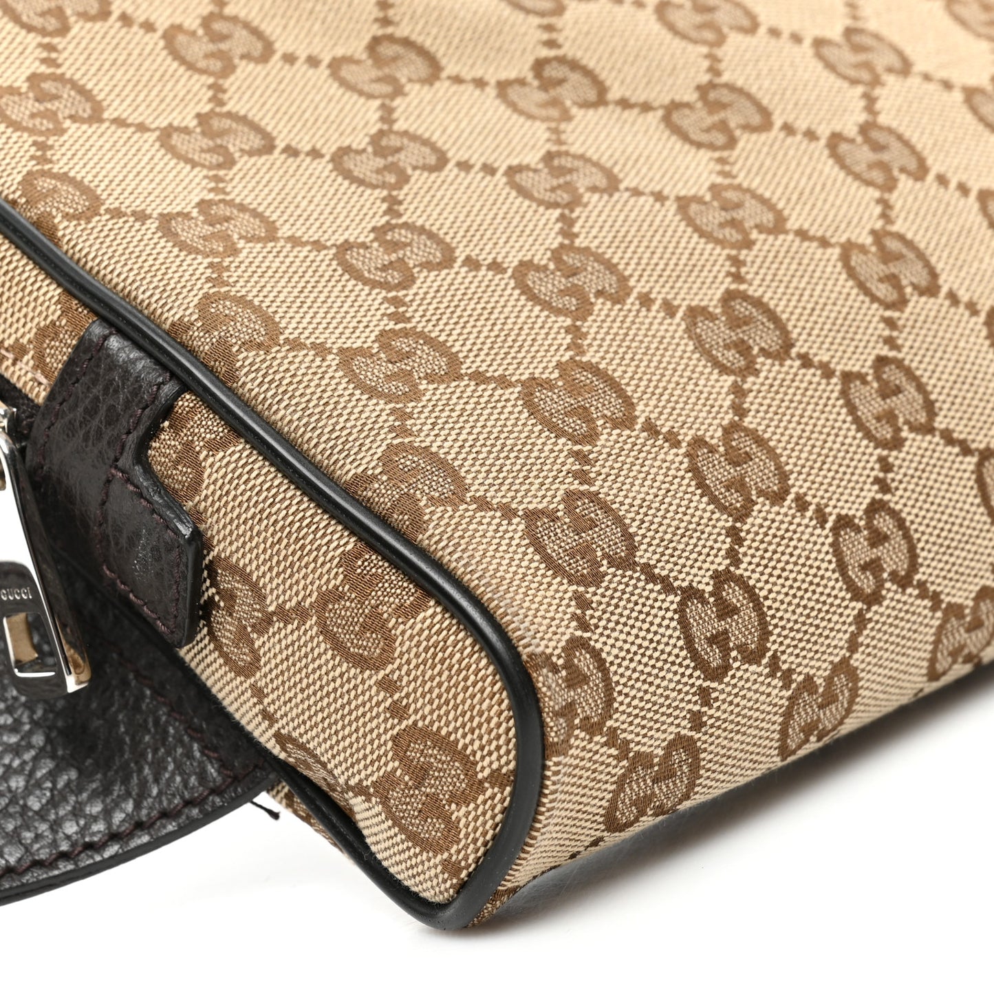 Monogram Dollar Calfskin Belt Bag Beige Ebony Testa di Moro Marrone Scuro