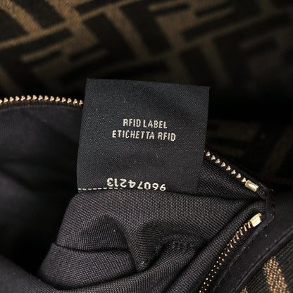 Fendi Fabric Jacquard FF 1974 Medium Baguette Tobacco Moro Black 7 of 12