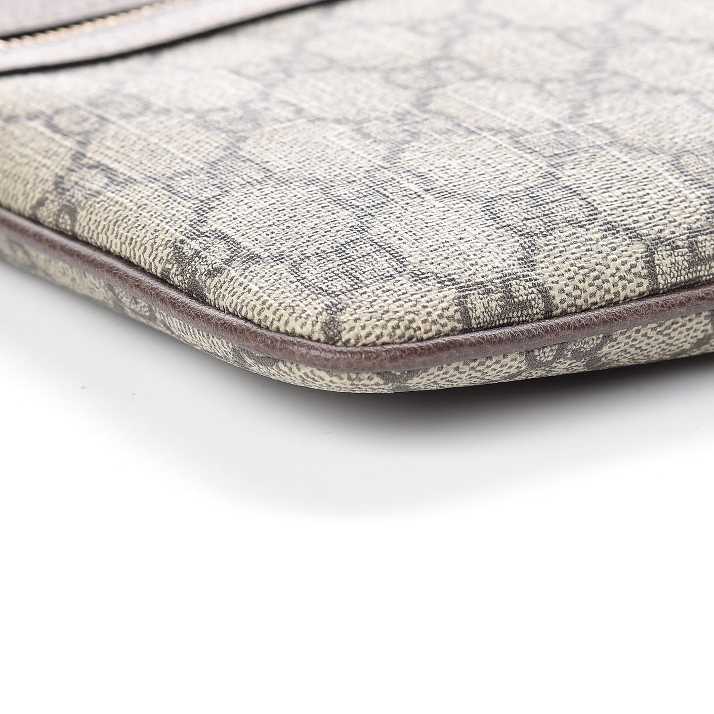 GG Supreme Monogram Large Ophidia Pouch Clutch Brown