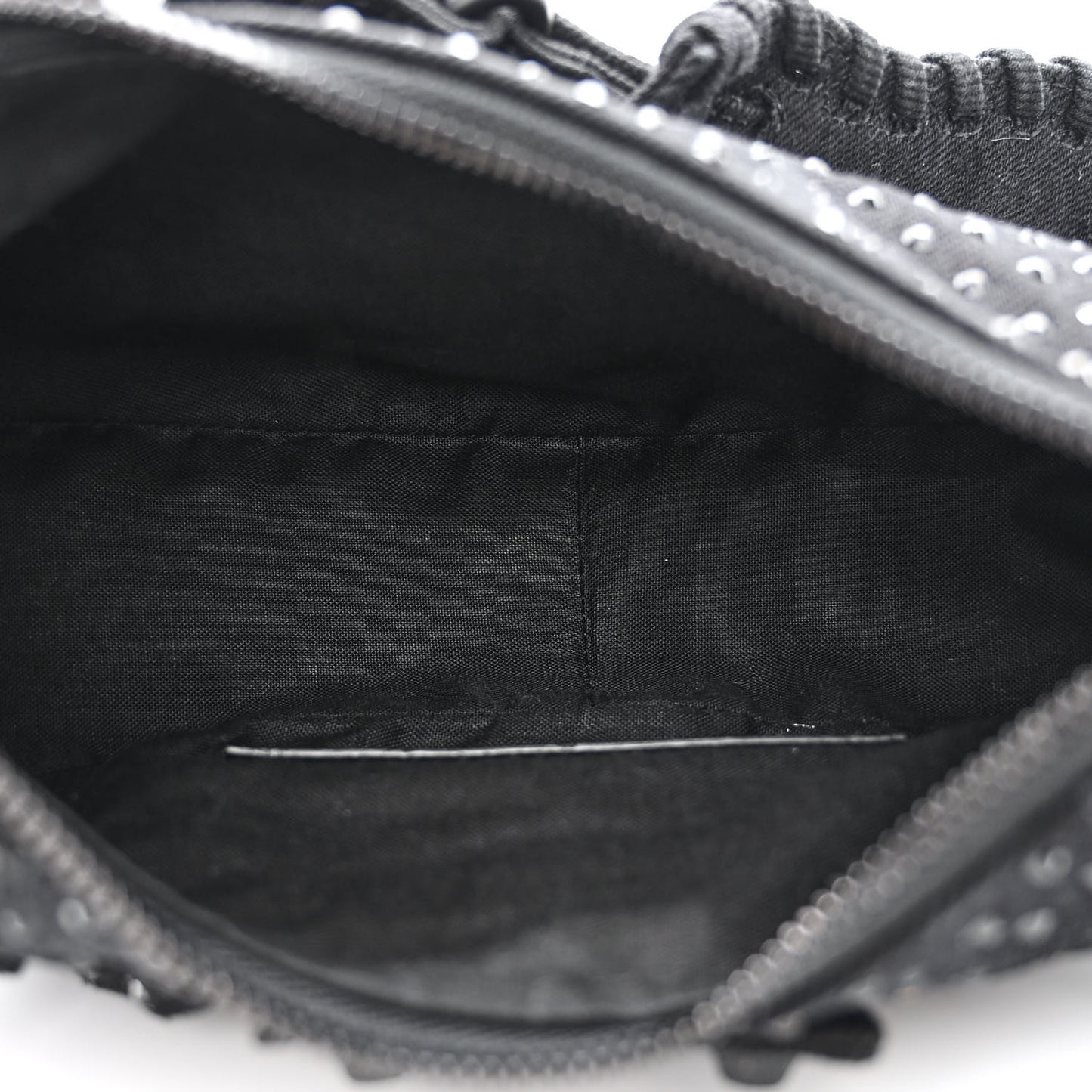 Denim Embellished Le Cagole Shoulder Bag XS Black