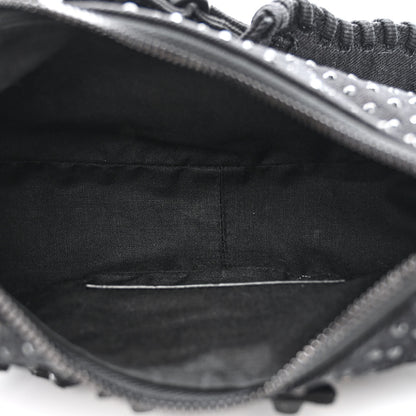 Balenciaga Denim Embellished Le Cagole Shoulder Bag XS Black 5 of 11