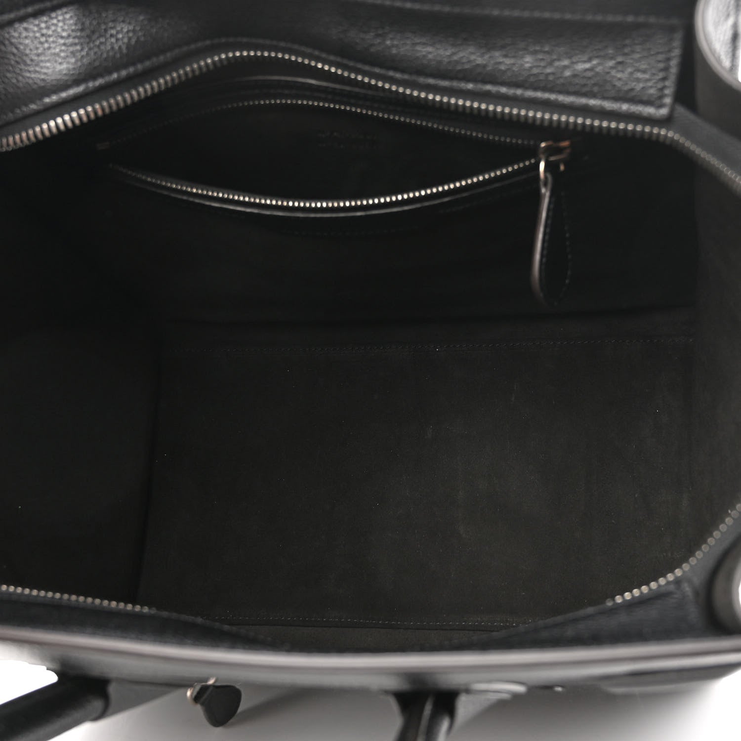 Celine Drummed Calfskin Mini Luggage Black 5 of 11
