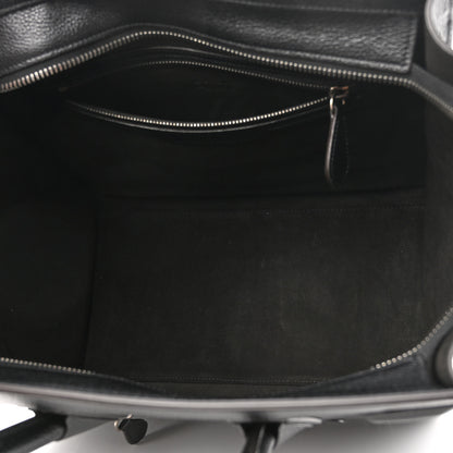 Celine Drummed Calfskin Mini Luggage Black 5 of 11