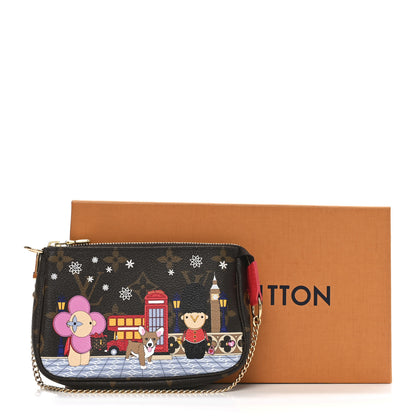 Louis Vuitton Monogram 2021 Christmas Animation London Mini Pochette Accessories Red 8 of 8