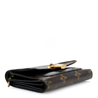 Louis Vuitton Monogram Flower Lock Compact Wallet Black 4 of 6