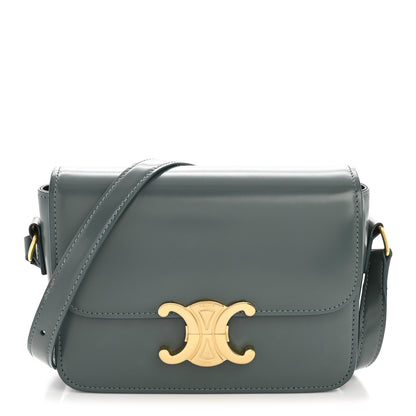Celine Shiny Calfskin Teen Triomphe Petrol 1 of 14