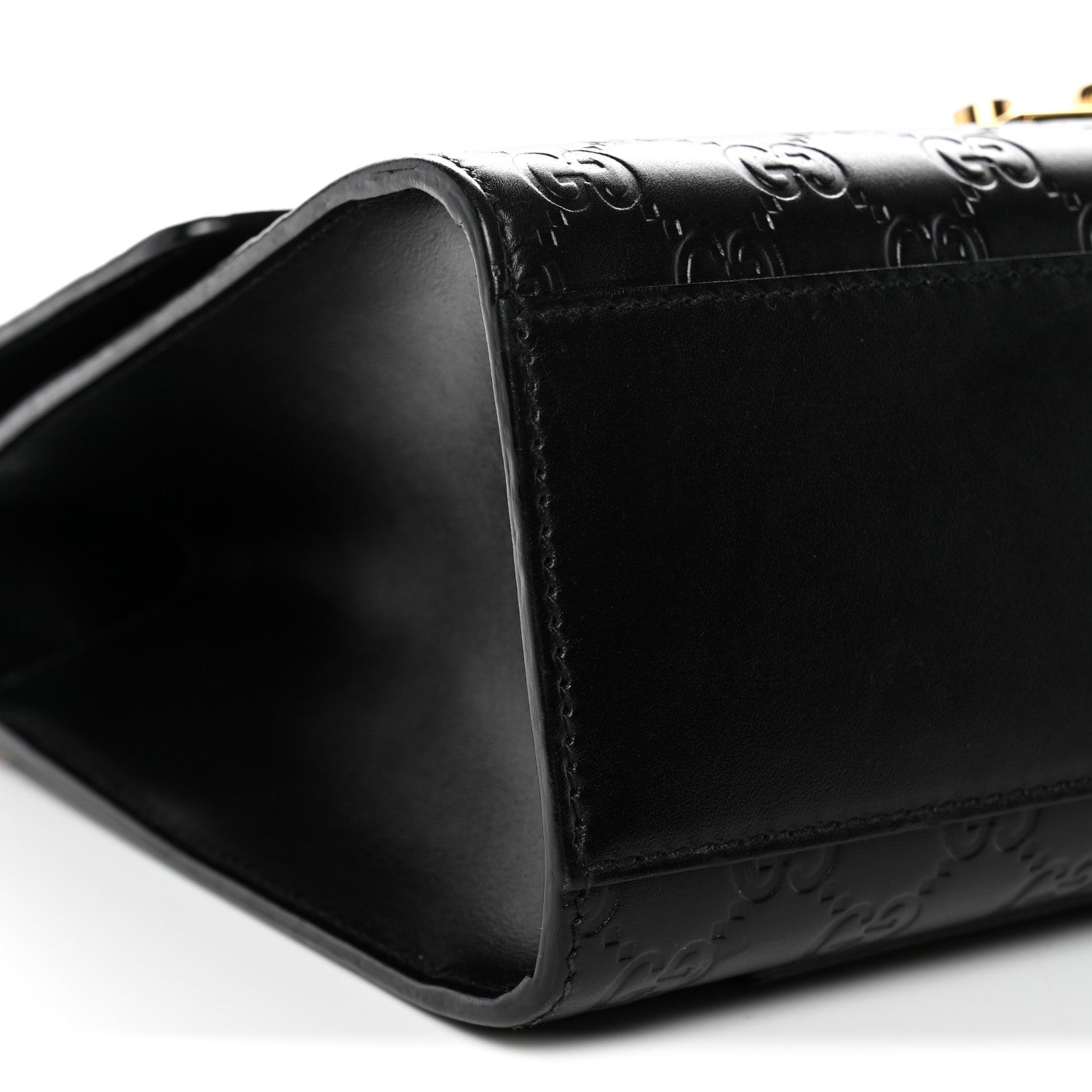 Gucci Guccissima Medium Padlock Shoulder Bag Black 9 of 14