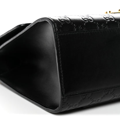 Gucci Guccissima Medium Padlock Shoulder Bag Black 9 of 14