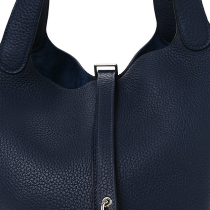 Hermes Taurillon Clemence Picotin Lock 22 MM Bleu Nuit 8 of 10