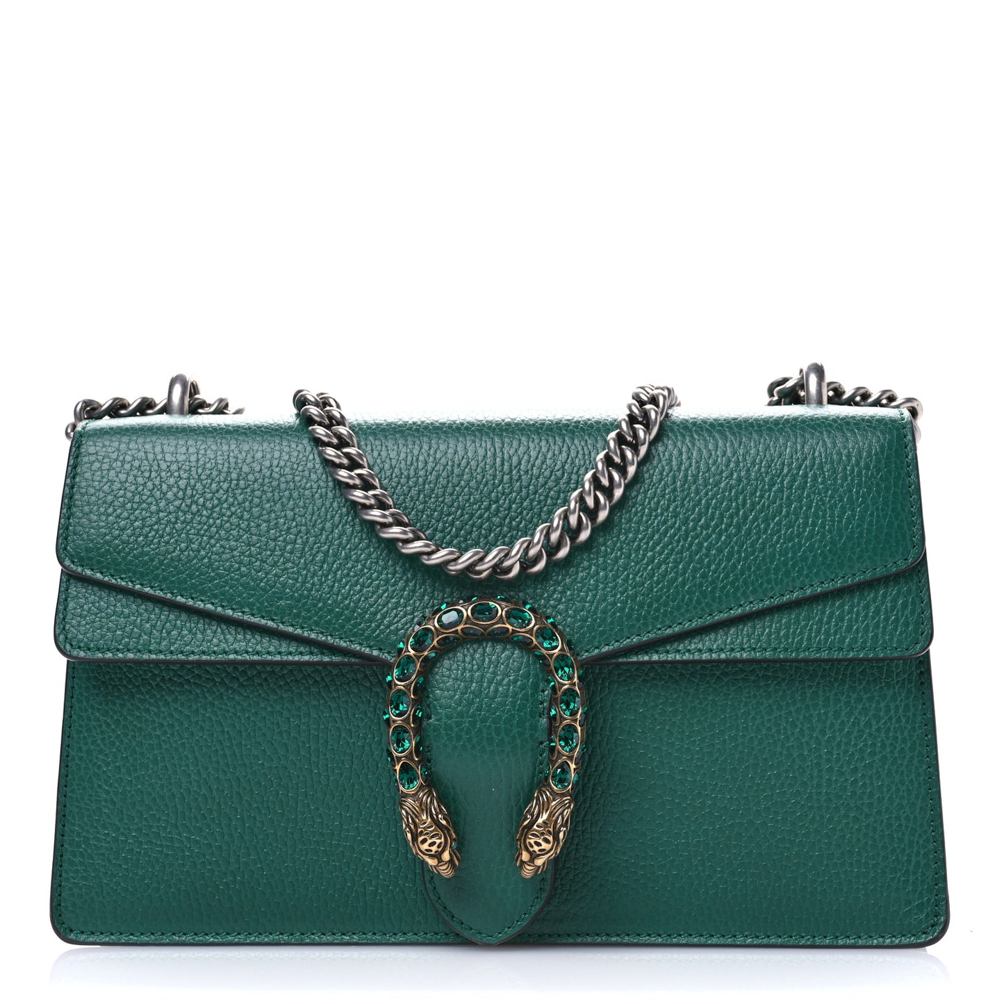 Pebbled Calfskin Small Dionysus Shoulder Bag Emerald