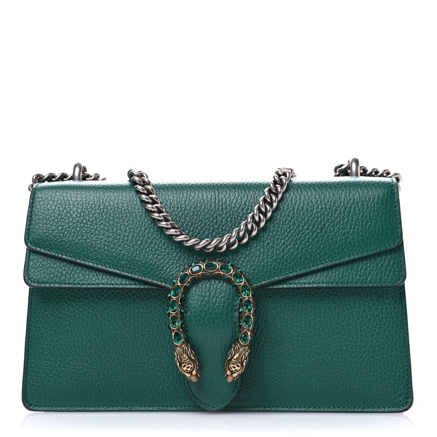Gucci Pebbled Calfskin Small Dionysus Shoulder Bag Emerald 1 of 10
