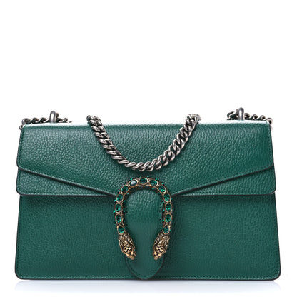 Gucci Pebbled Calfskin Small Dionysus Shoulder Bag Emerald 1 of 10