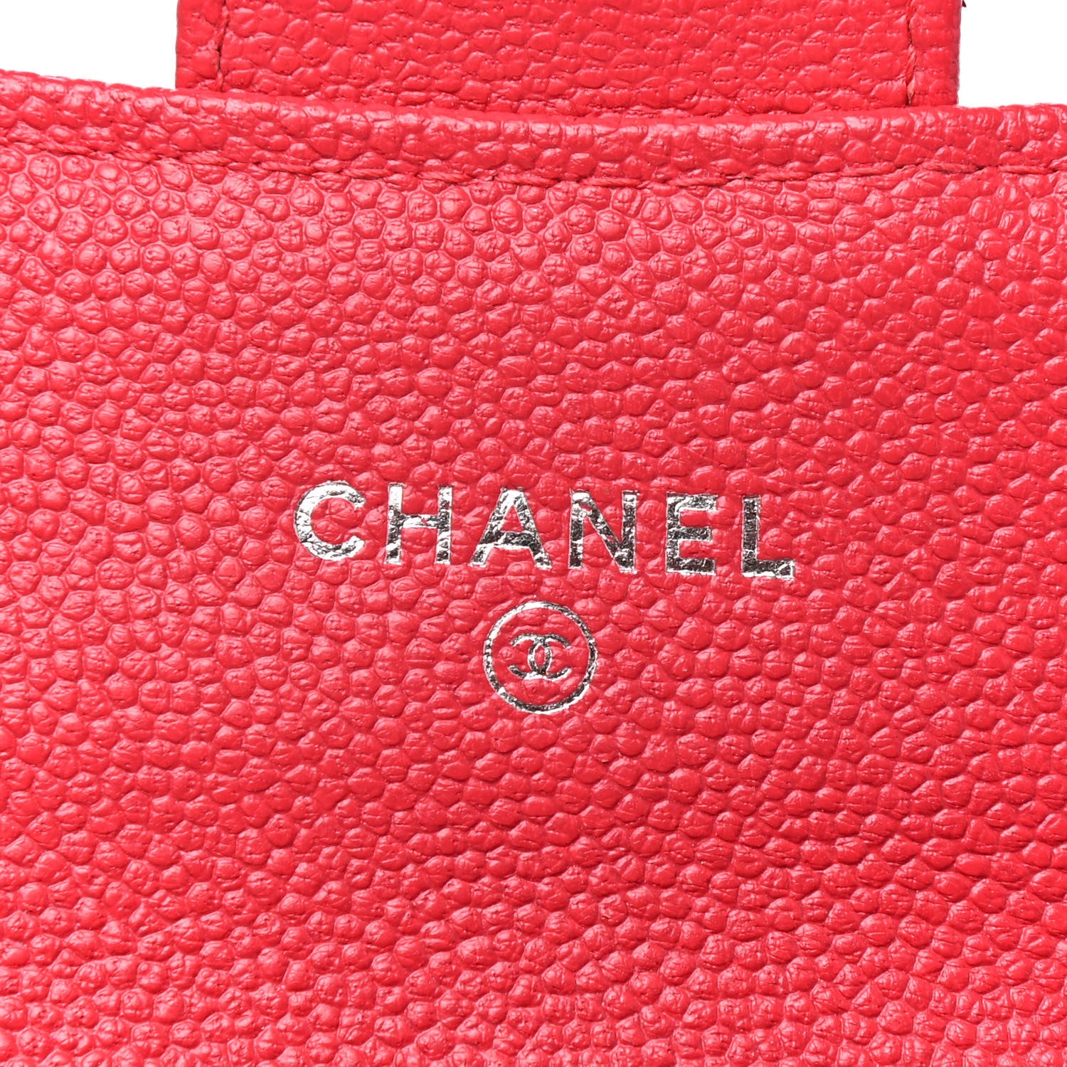 Chanel Caviar Chevron Quilted Flap Card Holder Red 5 of 11