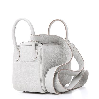 Hermes Taurillon Clemence Mini Lindy 20 Gris Perle 3 of 9