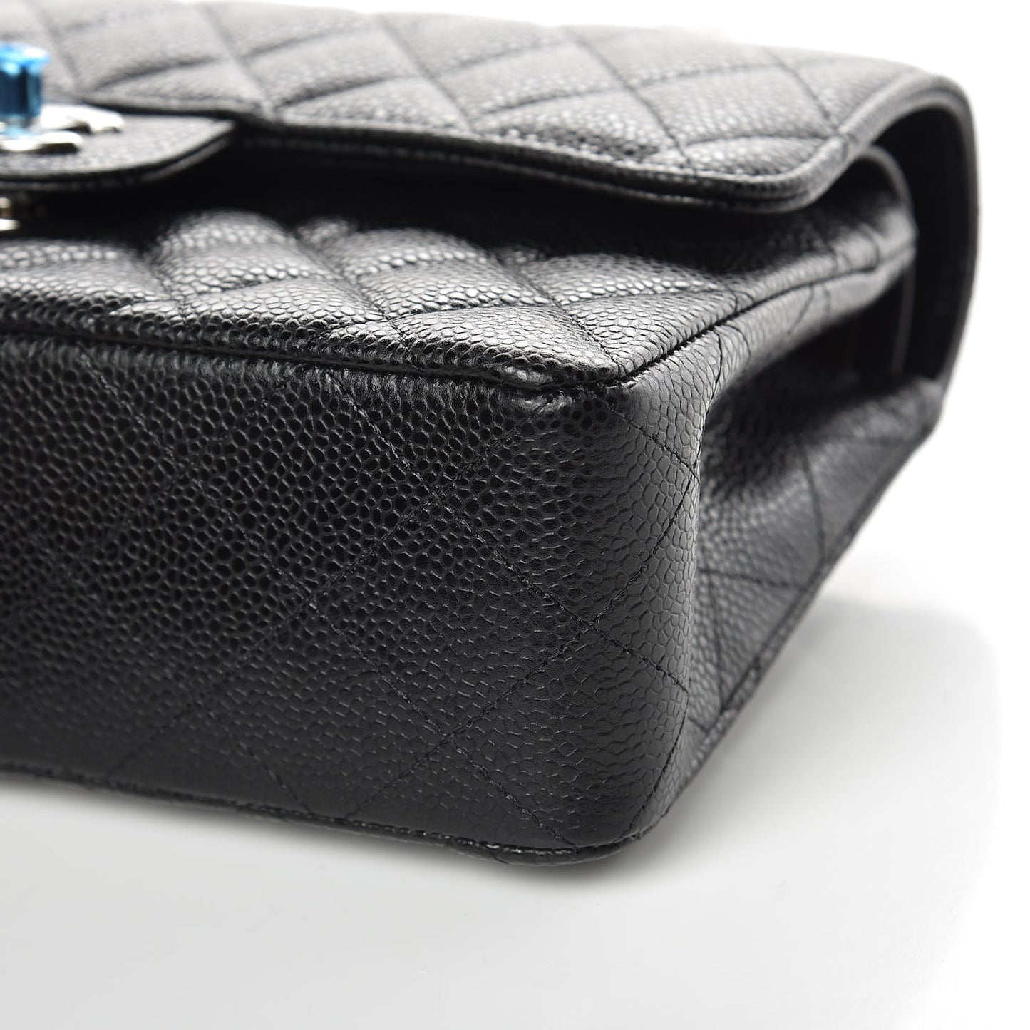 Caviar Quilted Small Double Flap Black