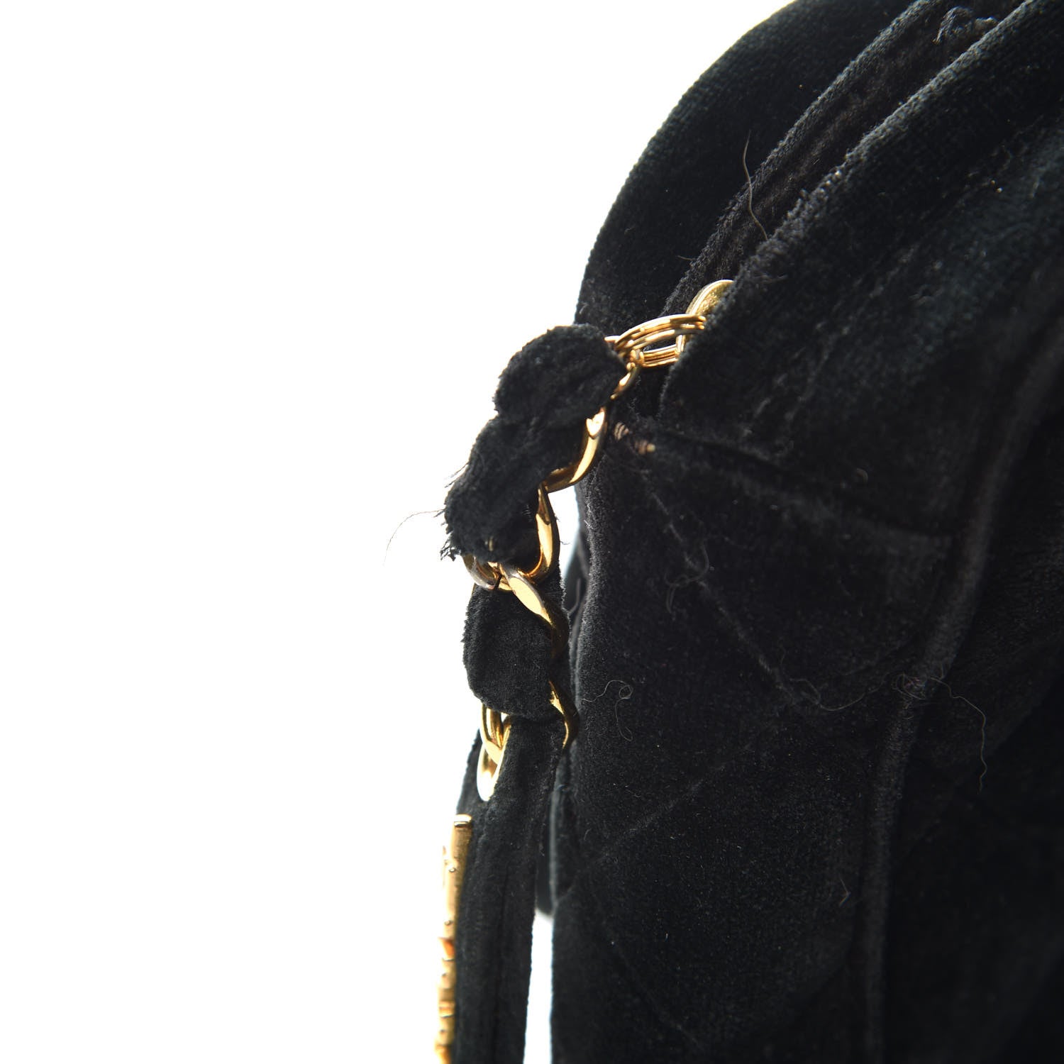 Chanel Velvet Quilted Top Handle Bag Black 11 of 12