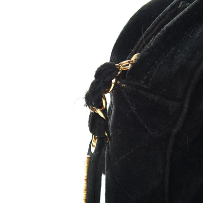 Chanel Velvet Quilted Top Handle Bag Black 11 of 12