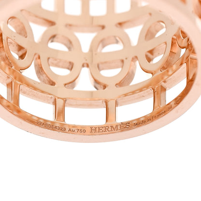 Hermes 18K Rose Gold Chaine d'Ancre Divine Ring 56 7.75 4 of 5