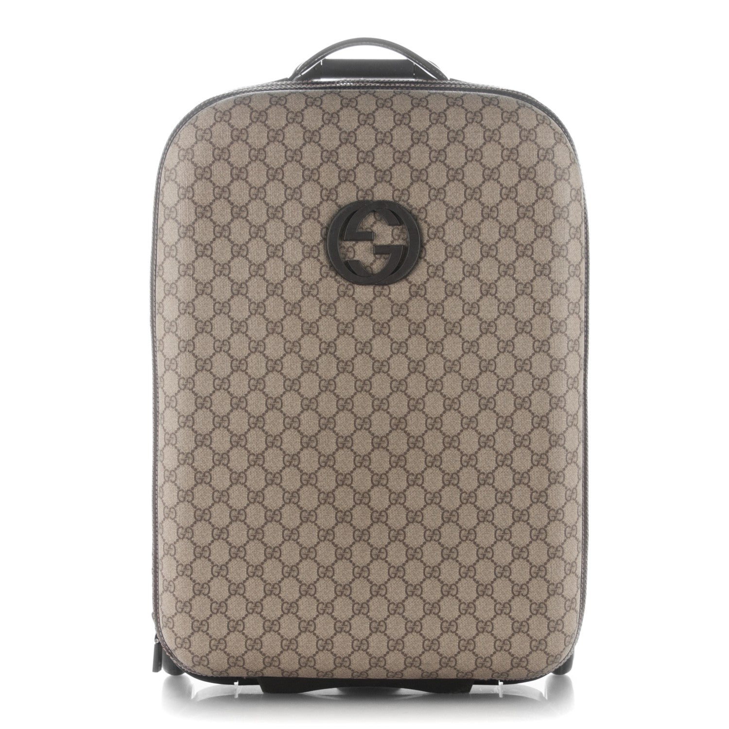Gucci GG Plus Monogram Small Interlocking G Trolley Brown 1 of 13