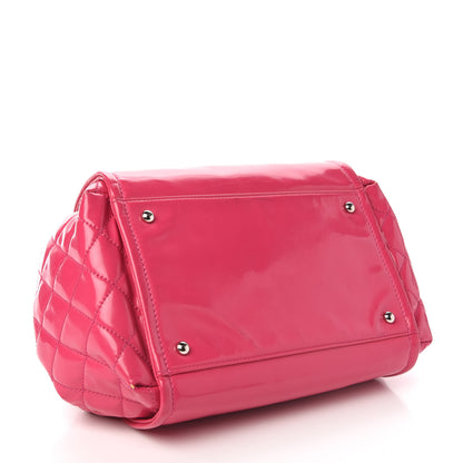 Chanel Vinyl Lipstick Ligne Accordion Tote Pink 4 of 11