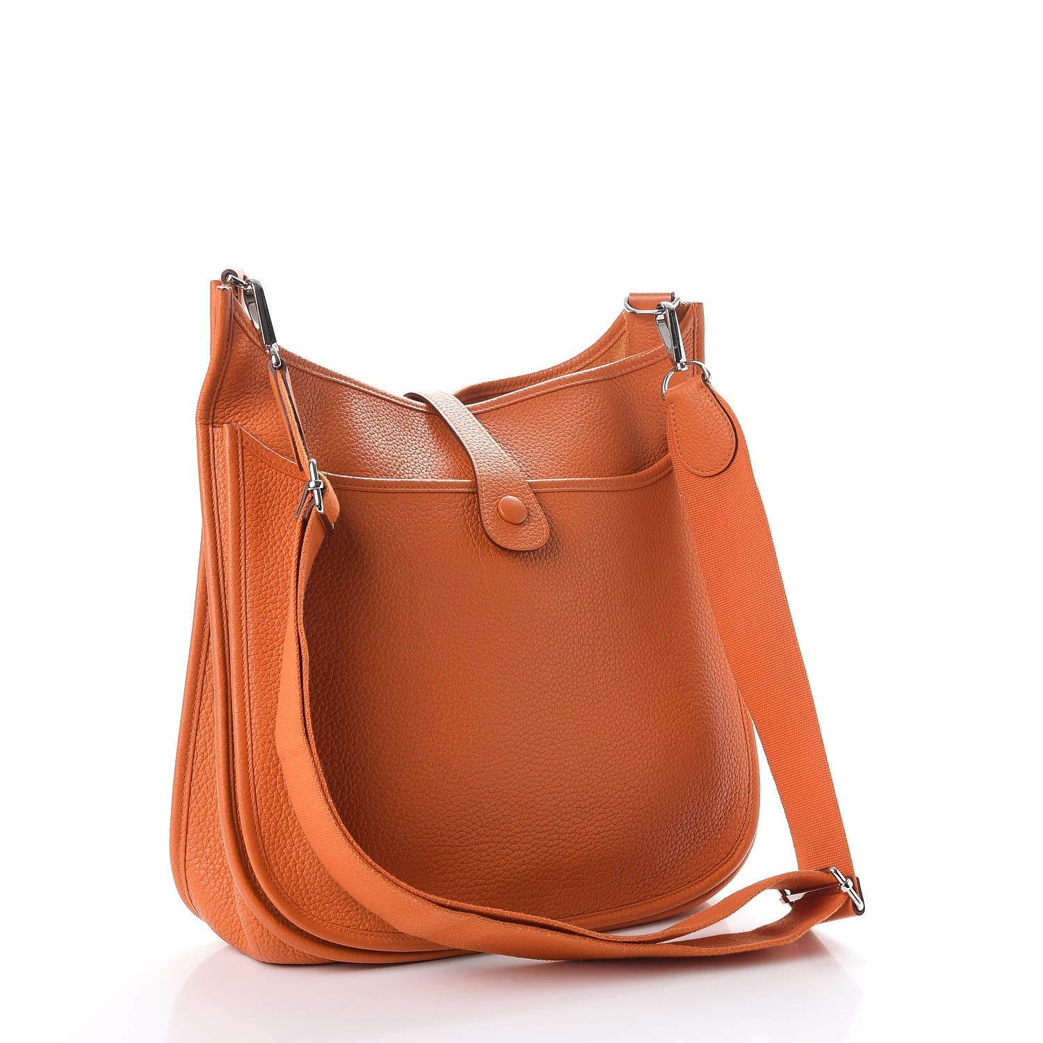 Hermes Taurillon Clemence Evelyne III GM Orange 3 of 10