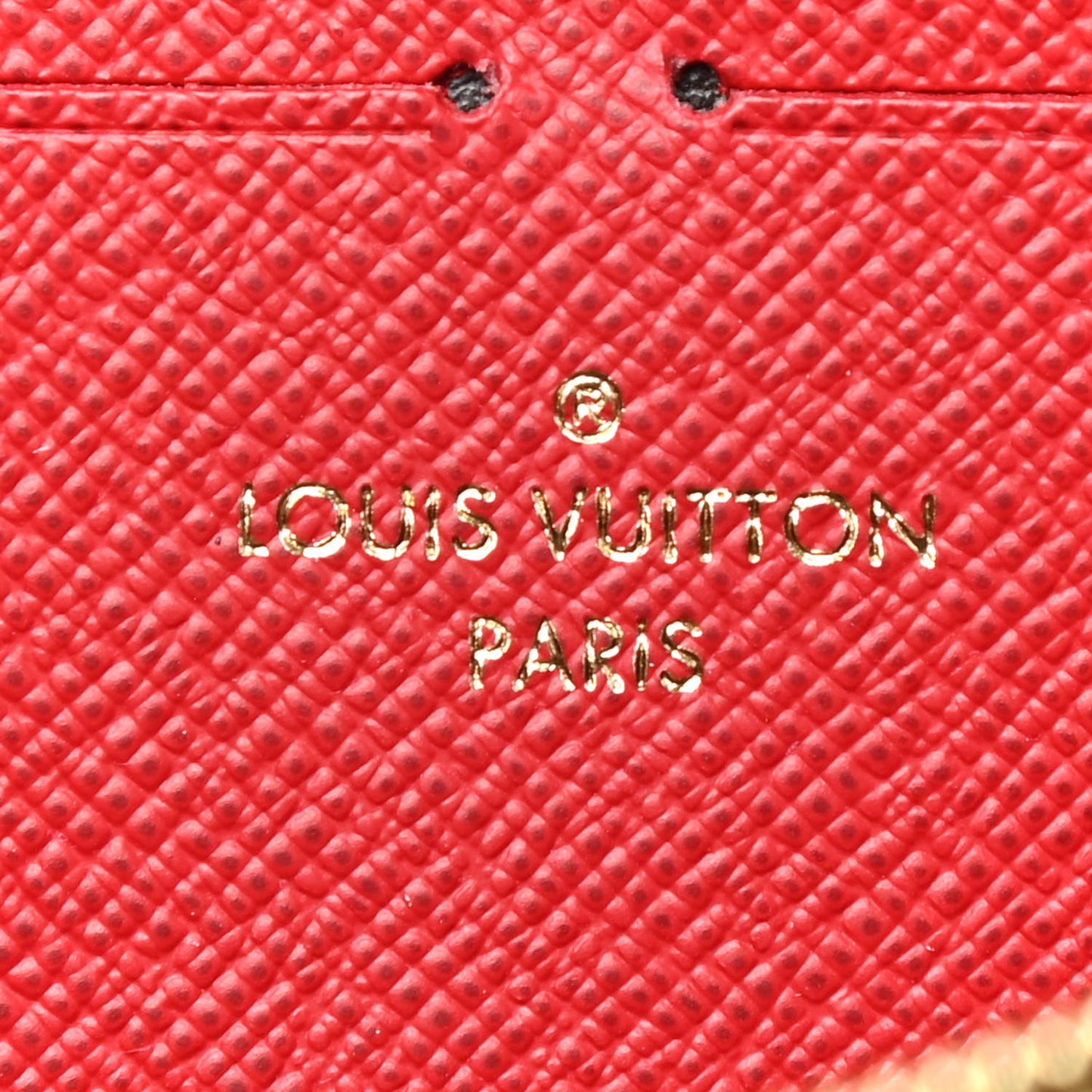 Damier Ebene Clemence Wallet Cherry