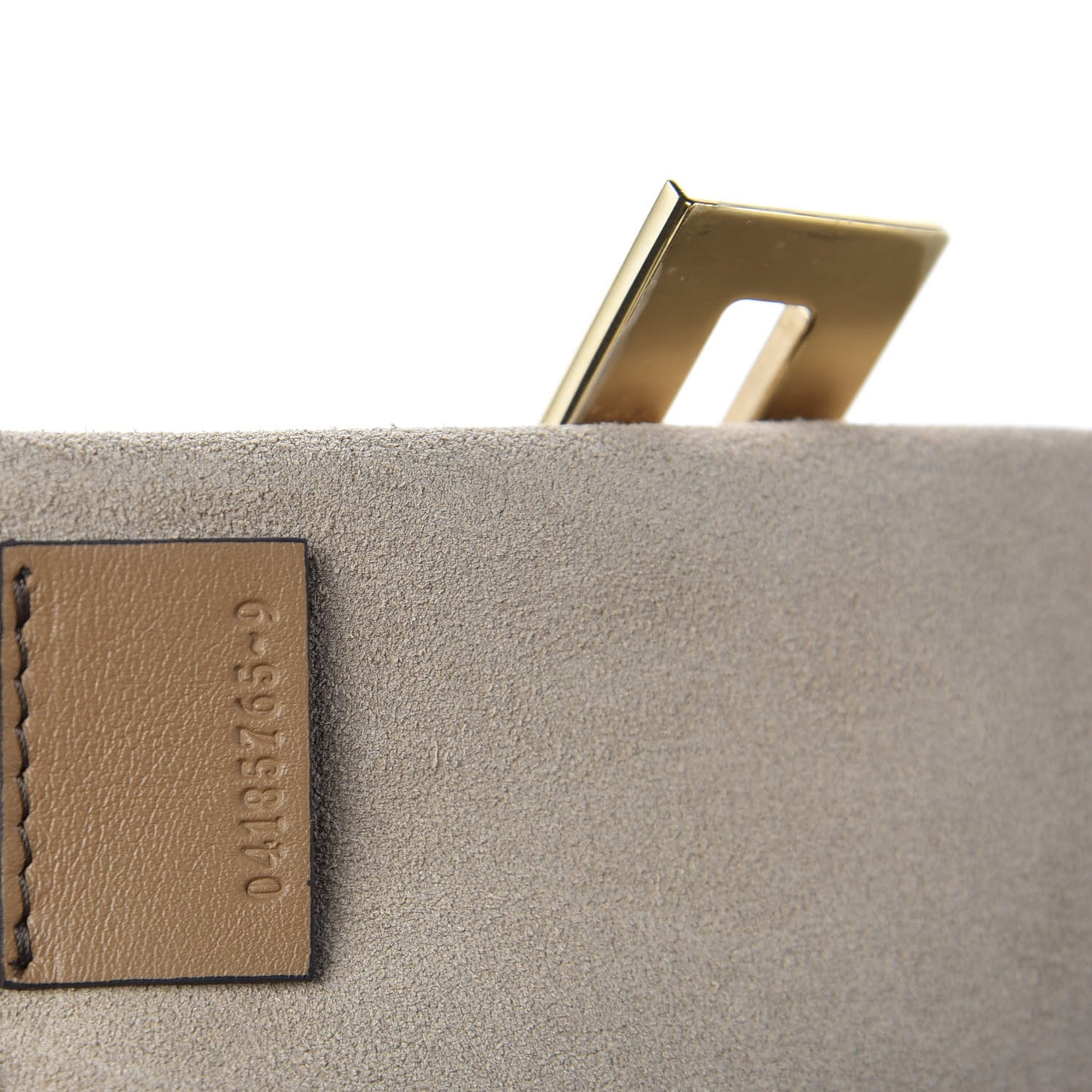 Suede Calfskin Quilted Drew Bijou Shoulder Bag Nut