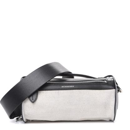 Burberry Calfskin Linen The Barrel Bag Black 1 of 11