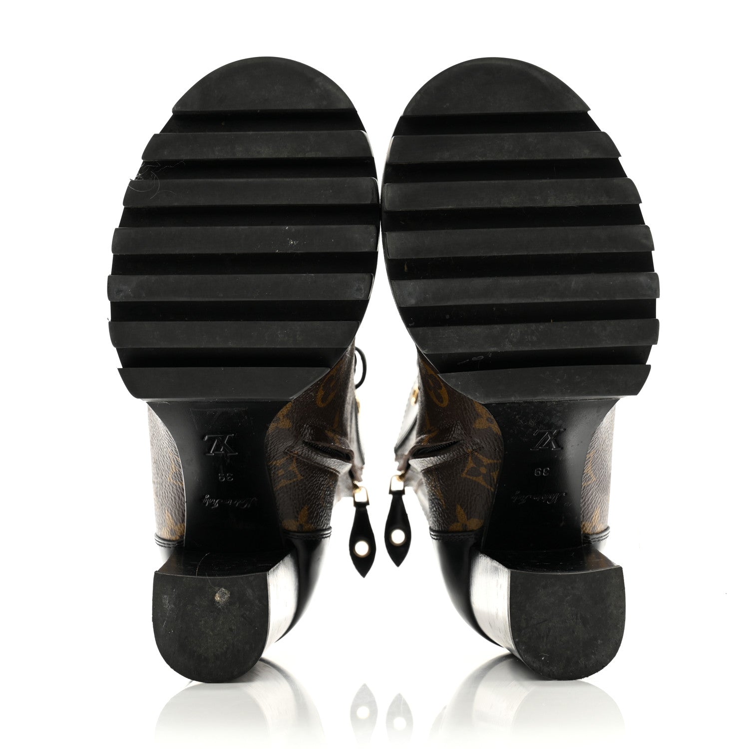 Louis Vuitton Patent Calfskin Monogram Star Trail Ankle Boots 39 Black 5 of 14