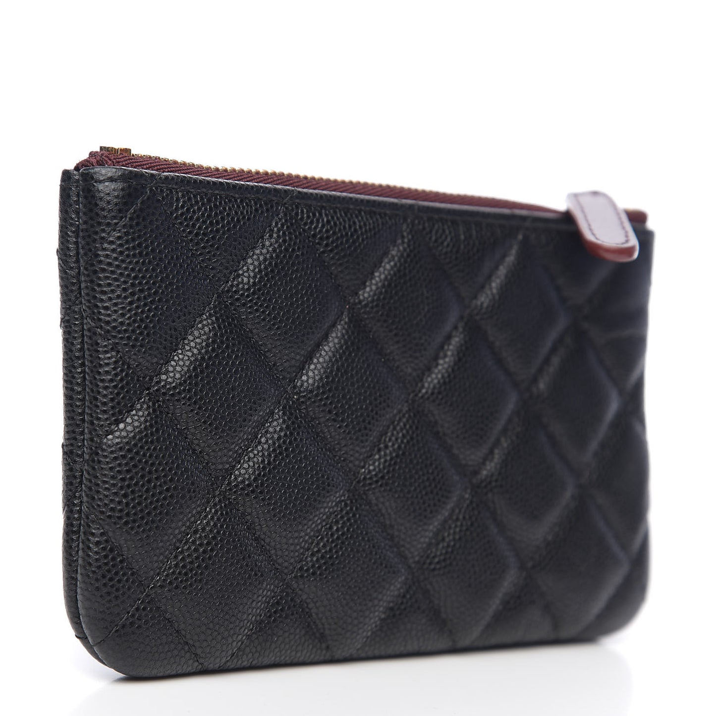Caviar Quilted Small Cosmetic Case Black