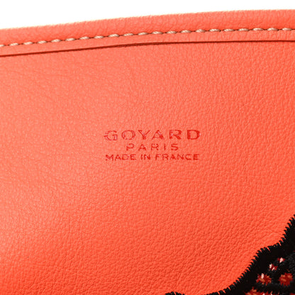 Goyard Goyardine Embroidered Seahorse Reversible Anjou PM Coral 7 of 16