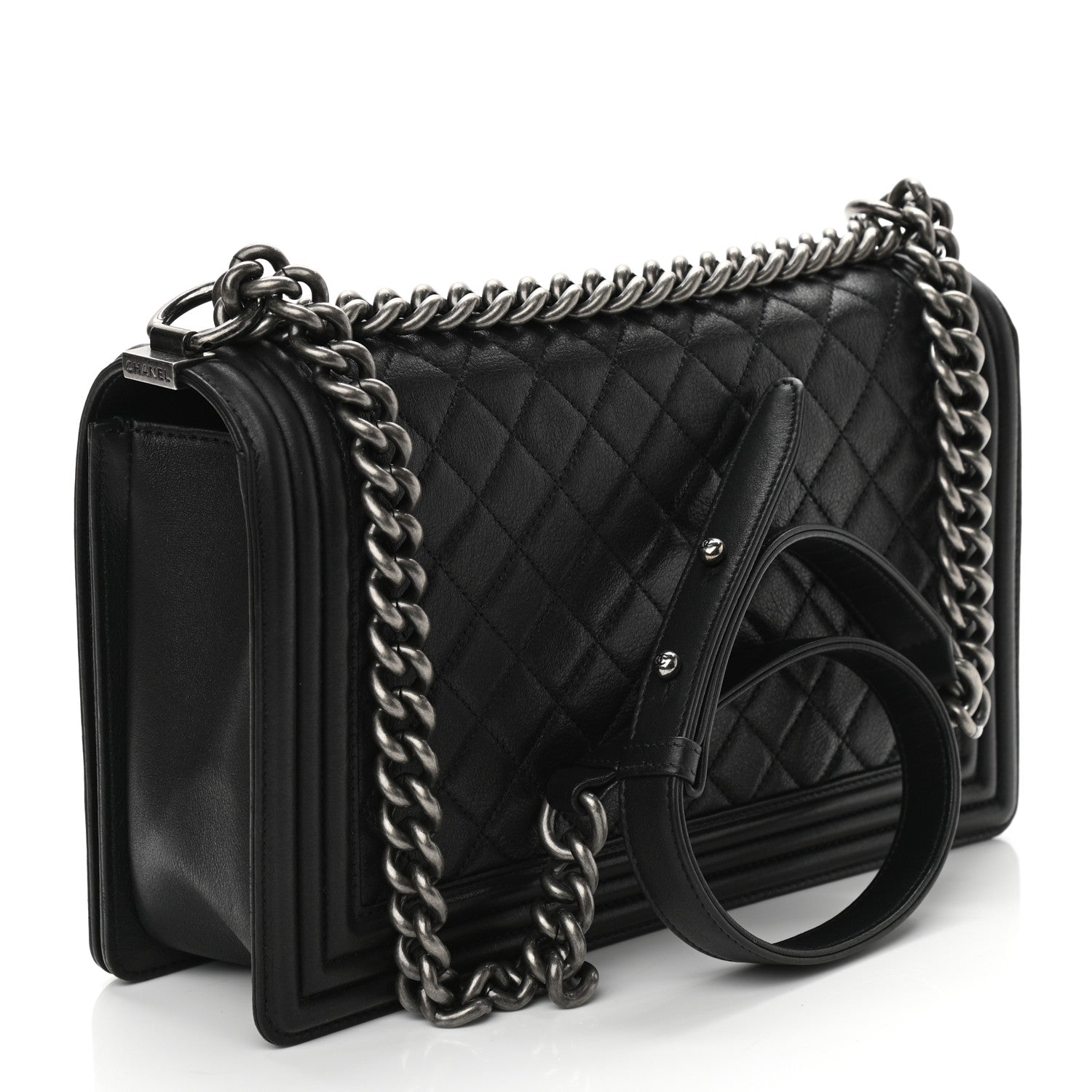 Chanel Calfskin Quilted New Medium Boy Flap Black 3 of 10