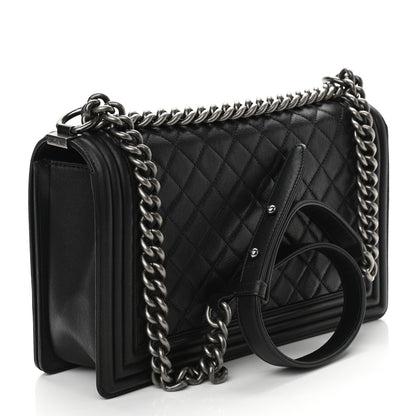 Chanel Calfskin Quilted New Medium Boy Flap Black 3 of 10